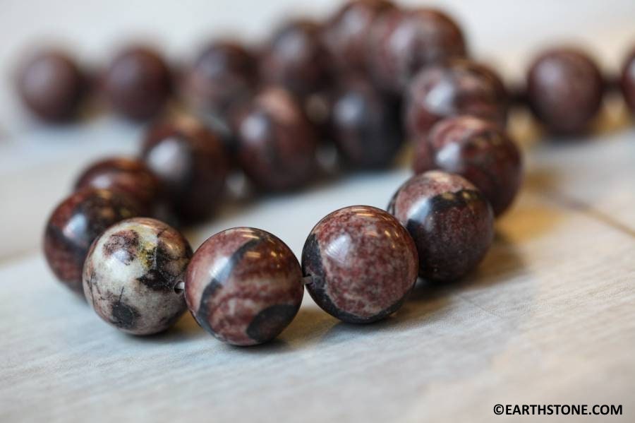 Chinese Jasper 17-18mm Round Beads 16" Strand Size Varies