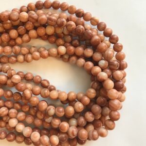 Natural Red Jasper 6mm Round Gemstone Beads--15.5" Natural Red Jasper 6mm Round Gemstone Beads--15.5"