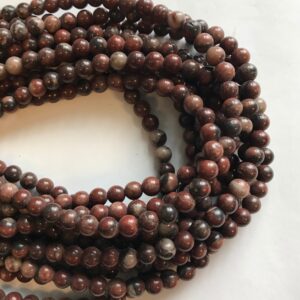 Natural Red Jasper 6mm Round Gemstone Beads--15.5" Natural Red Jasper 6mm Round Gemstone Beads--15.5"