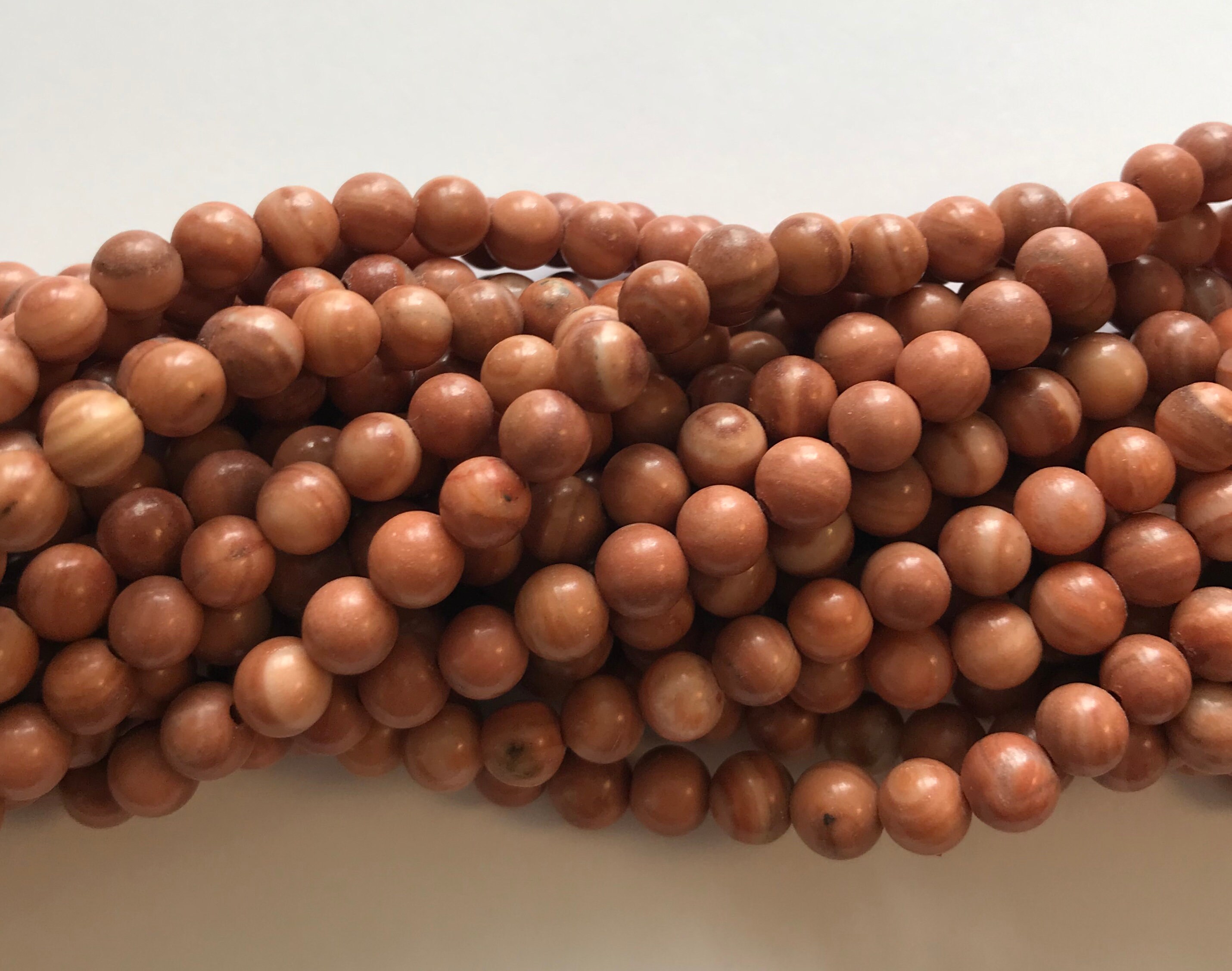 Natural Red Jasper 6mm Smooth Round Gemstone Bead--15.5 Inch Strand-1 Strand/3 Strands Natural Red Jasper 6mm Smooth Round Gemstone Bead--15.5 Inch Strand-1 Strand/3 Strands