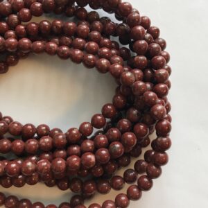 Natural Red Jasper 6mm Round Gemstone Beads--15.5" Natural Red Jasper 6mm Round Gemstone Beads--15.5"