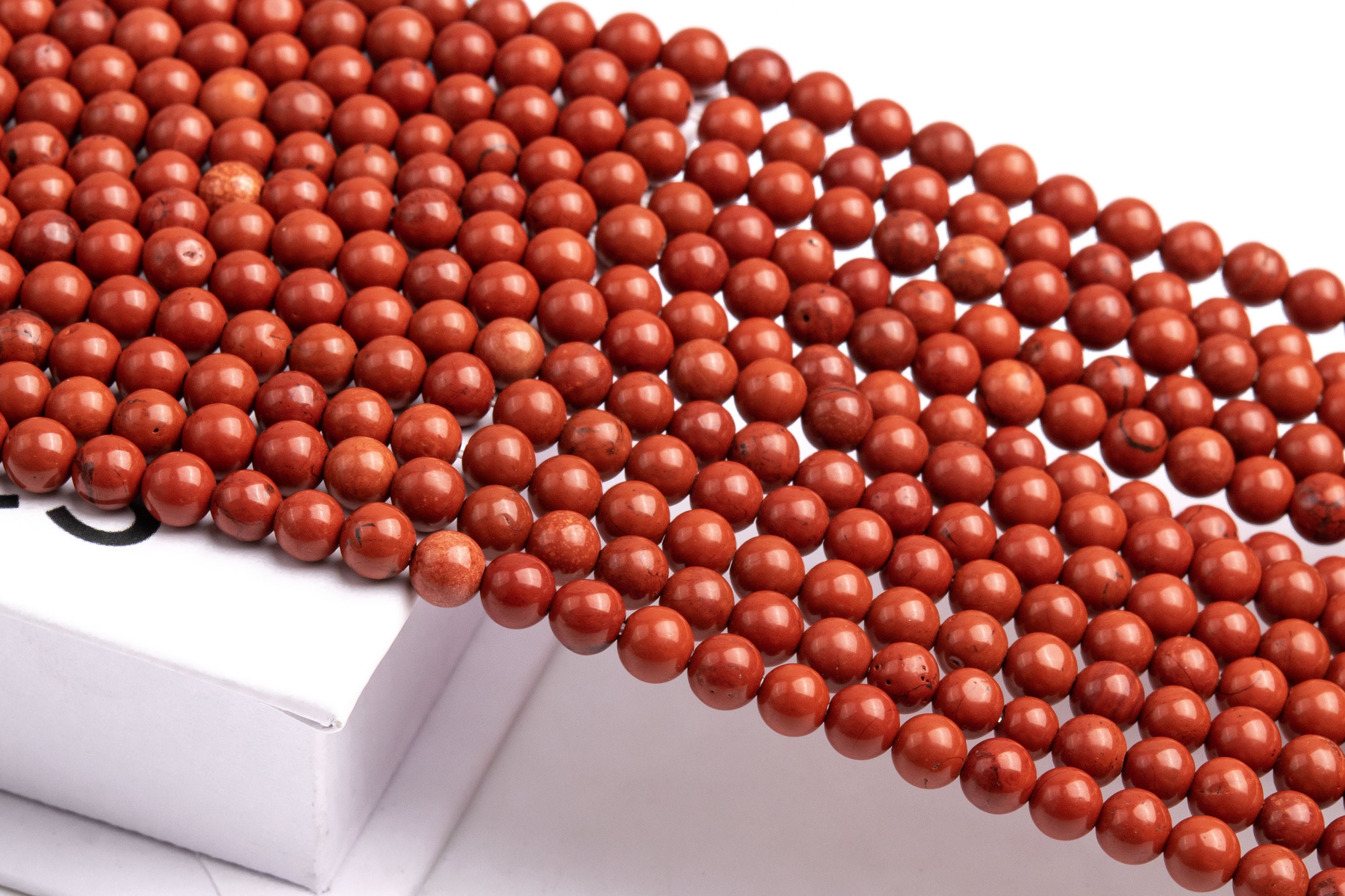 Natural Red Jasper Gemstone Grade Aaa Round 4mm 6-7mm 8-9mm Loose Beads
