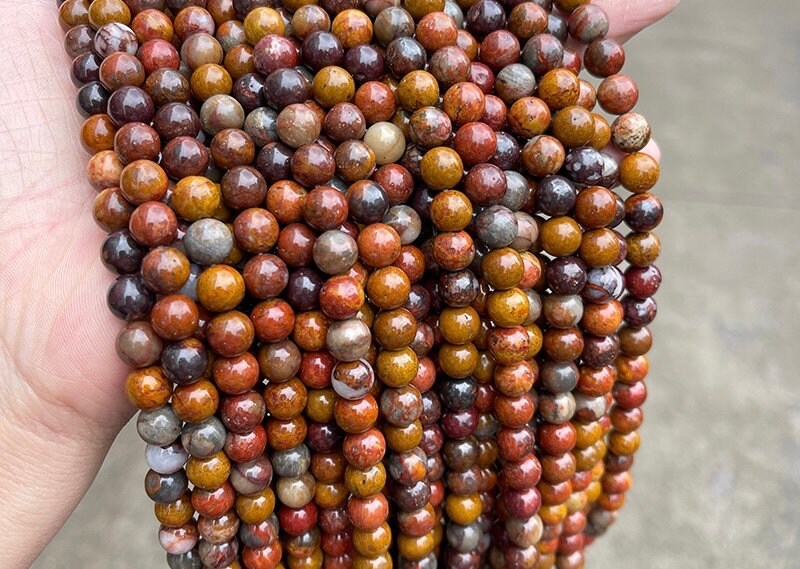 Natural Red Jasper Smooth And Round Beads,4mm 6mm 8mm 10mm 12mm Red Jasper Beads Wholesale Supply,one Strand 15"