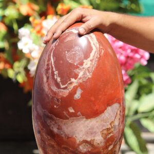 AAA+ XXXL Red Jasper Lingam: Hand-Carved Meditation Stone, Home Decor (415MM/31KG) AAA+ XXXL Red Jasper Lingam: Hand-Carved Meditation Stone, Home Decor (415MM/31KG)