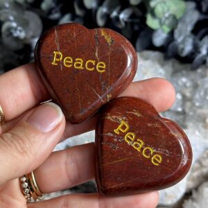 Red Jasper Affirmation Heart, Red Jasper, Protection Stone, Healing Stone, Love Stone