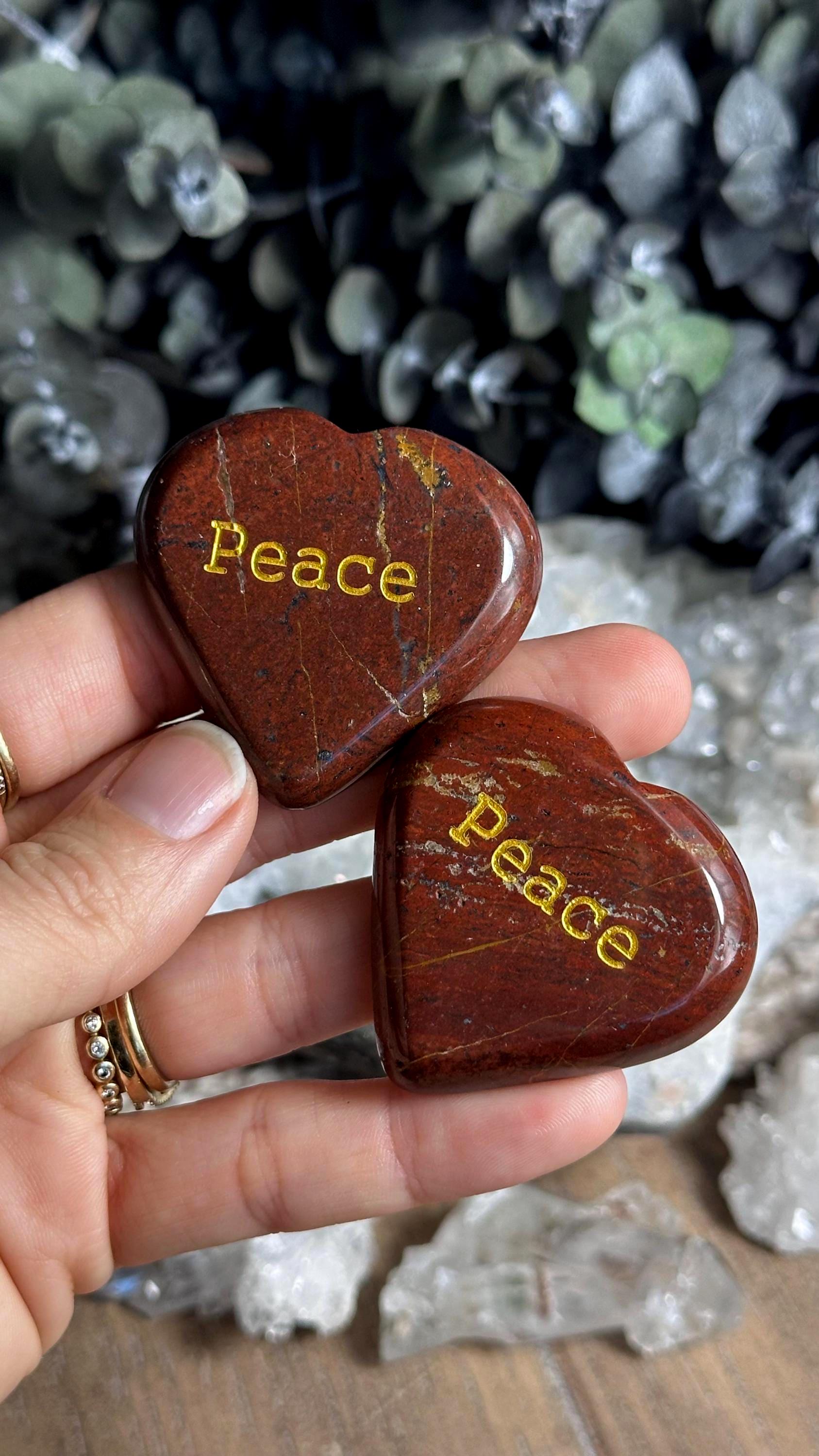 Red Jasper Affirmation Heart, Red Jasper, Protection Stone, Healing Stone, Love Stone