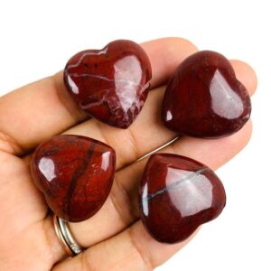 Brecciated Red Jasper Crystal Heart: Polished Stone (25 Mm)