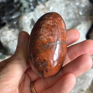 Brecciated Red Jasper Palmstone, Palm Stone