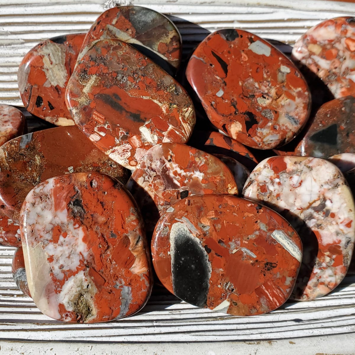 Brecciated Jasper Smooth Stones, Red Jasper Palm Stones, Jasper Gemstone, Calming & Grounding Stone, Mental Clarity Stone, Healing Stone Brecciated Jasper Smooth Stones, Red Jasper Palm Stones, Jasper Gemstone, Calming & Grounding Stone, Mental Clarity Stone, Healing Stone