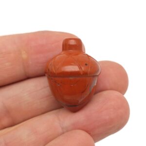 Red Jasper Crystal Acorn Carved - Reiki Healing - Home Crystal Decoration - Crystal Ornament - Crystal healing - 26mm - AC1005
