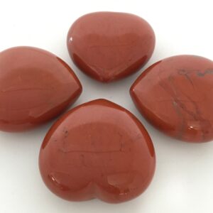 Red Jasper Gemstone Puffy Heart, 45mm, Healing crystals and stones,Chakra Stone, Spiritual Stone