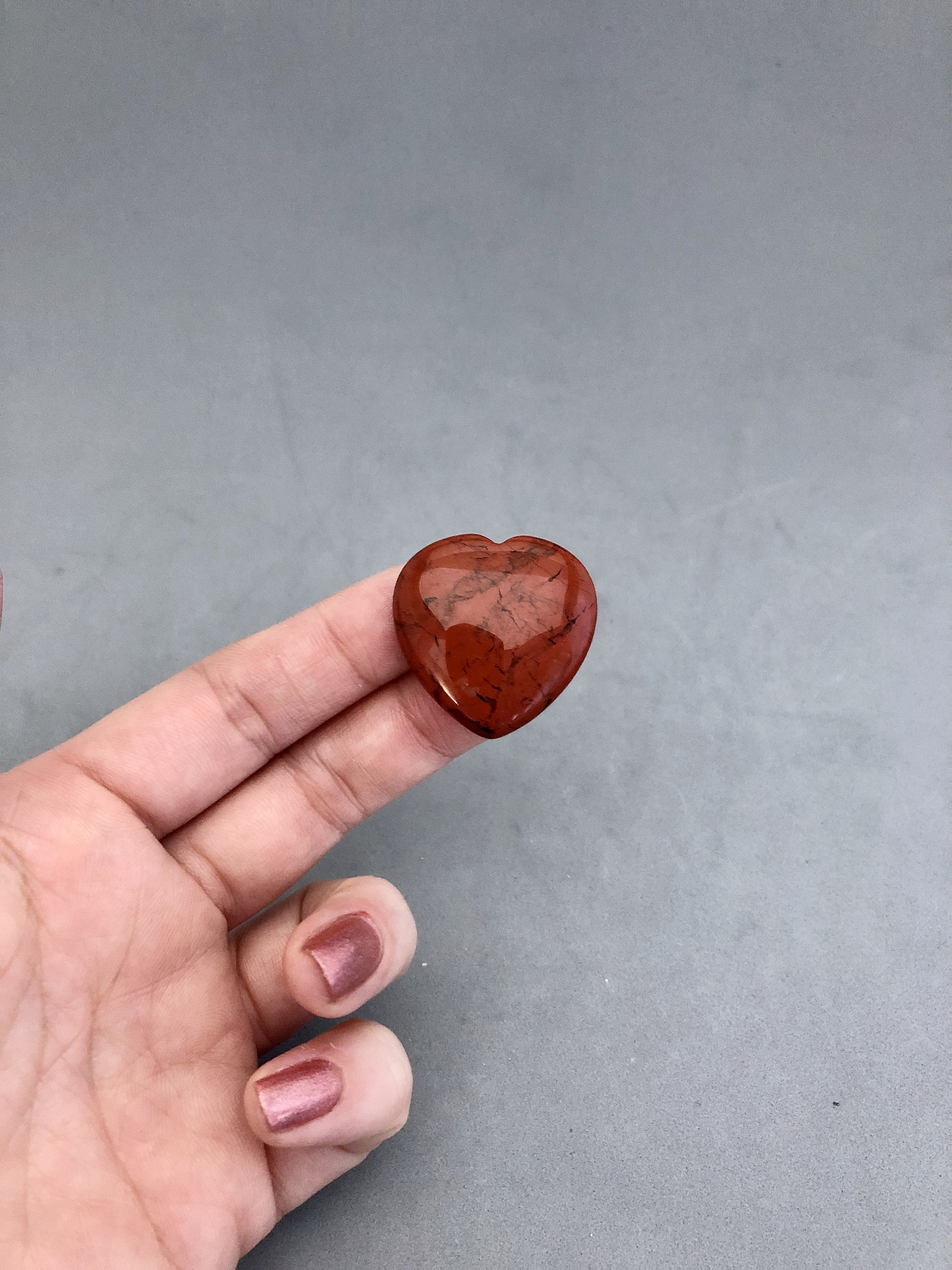 Red Jasper Heart Carving (1 3/16") For Crystal Grids, Fidget Pocket Stone, Root & Sacral Chakra, Strength, Kundalini Activation, Rituals Red Jasper Heart Carving (1 3/16") For Crystal Grids, Fidget Pocket Stone, Root & Sacral Chakra, Strength, Kundalini Activation, Rituals