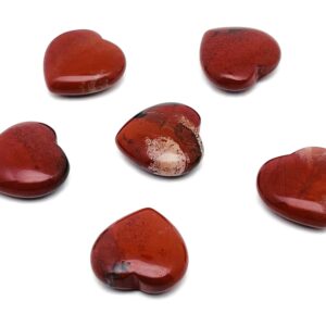 Red Jasper Heart Gemstone - Red Jasper Heart Crystal - Love Heart - Cute Crystal – 3cm - HE1199