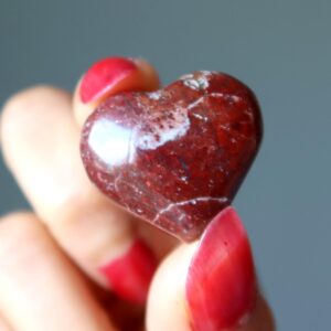 Red Jasper Heart My Blood Boils Of Passion Hot Love Crystal