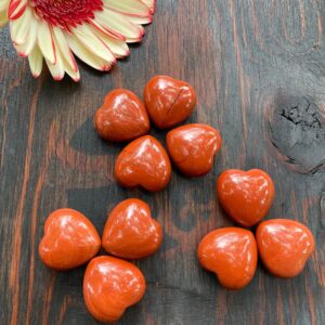 Red Jasper, Red Jasper Heart, Qty. 1 Mini Heart