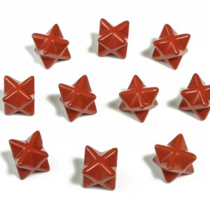 Red Jasper Merkaba - Red Jas[er Star - Geometry Sacred- Reiki Healing - Chakra Balancing - Crystal Decor  - 1.3 cm – ME1009