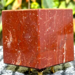 Natural 73MM Red Jasper Cube: Reiki Chakra Crystal, Home Decorative, Energy Stone