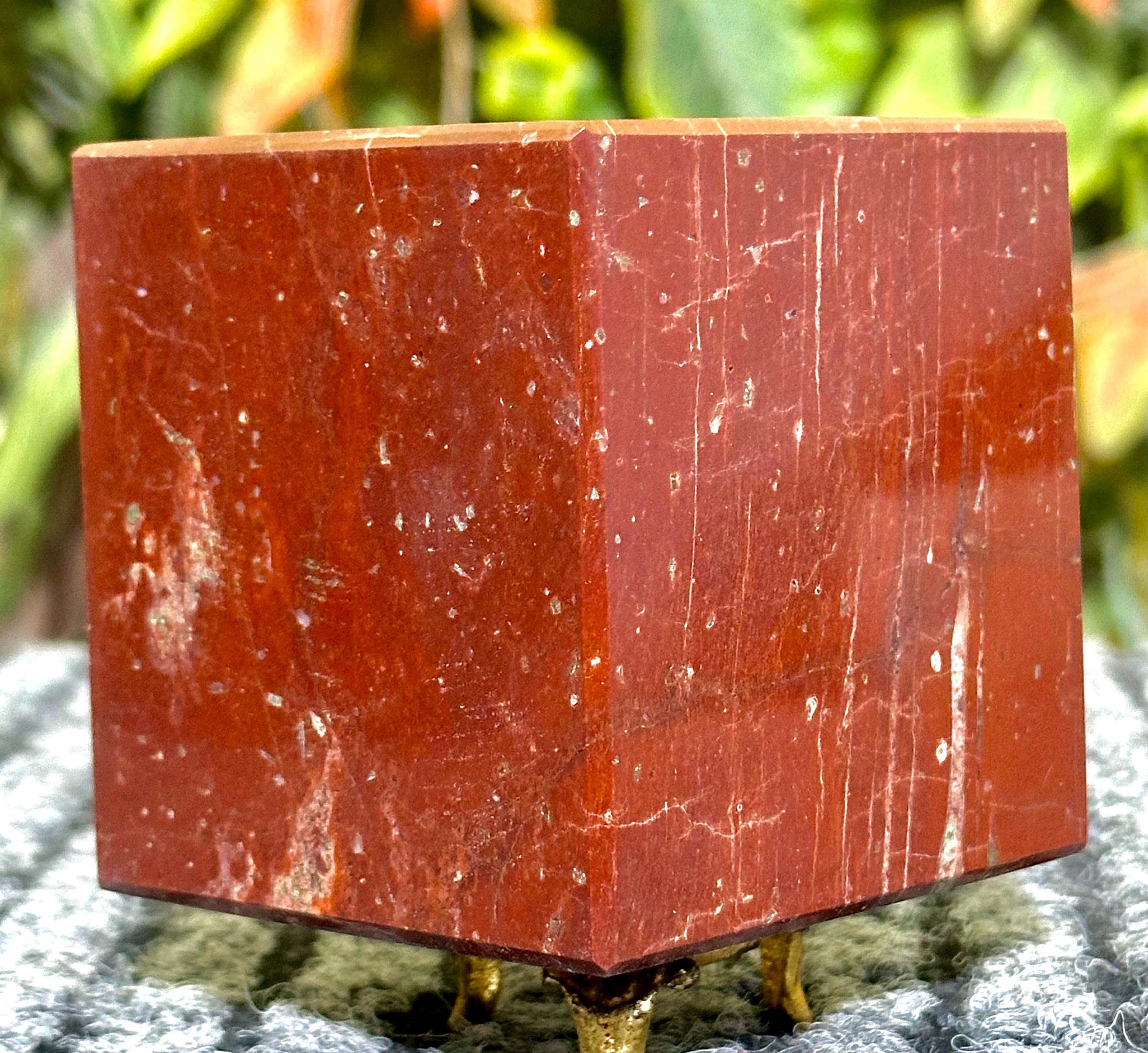 Natural 73mm Red Jasper Cube: Reiki Chakra Crystal, Home Decorative, Energy Stone Natural 73mm Red Jasper Cube: Reiki Chakra Crystal, Home Decorative, Energy Stone