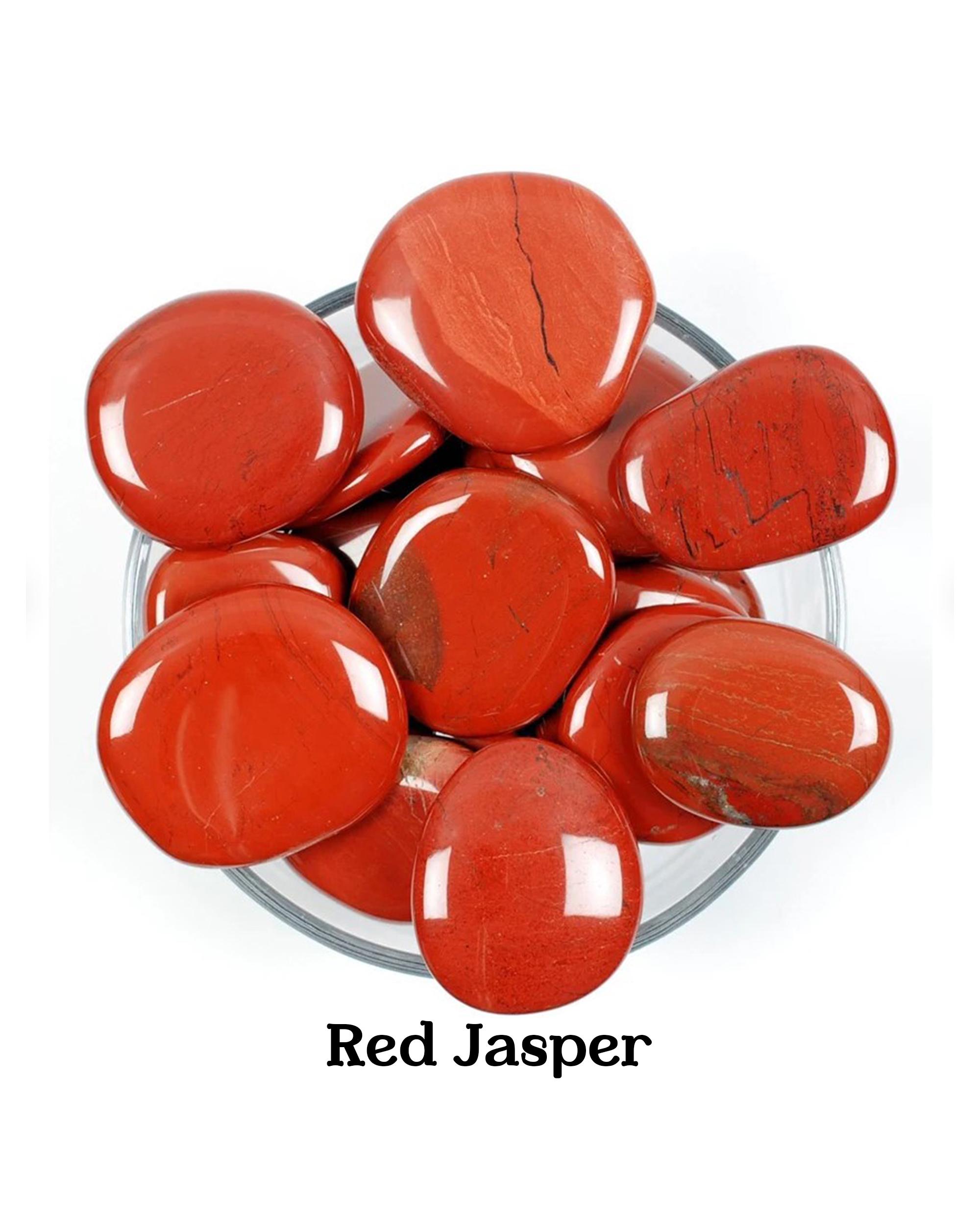 Red Jasper Palm Stone, Natural Strength Crystal, Grounding And Altar Ritual Gem