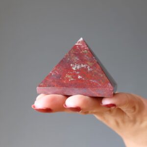 Red Jasper Pyramid Fire Energy Molten Core Crystal