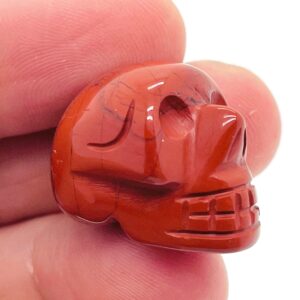 Red Jasper Skull Gemstone - Carving Skull - Healing Stone - 1 Inch - SK1009