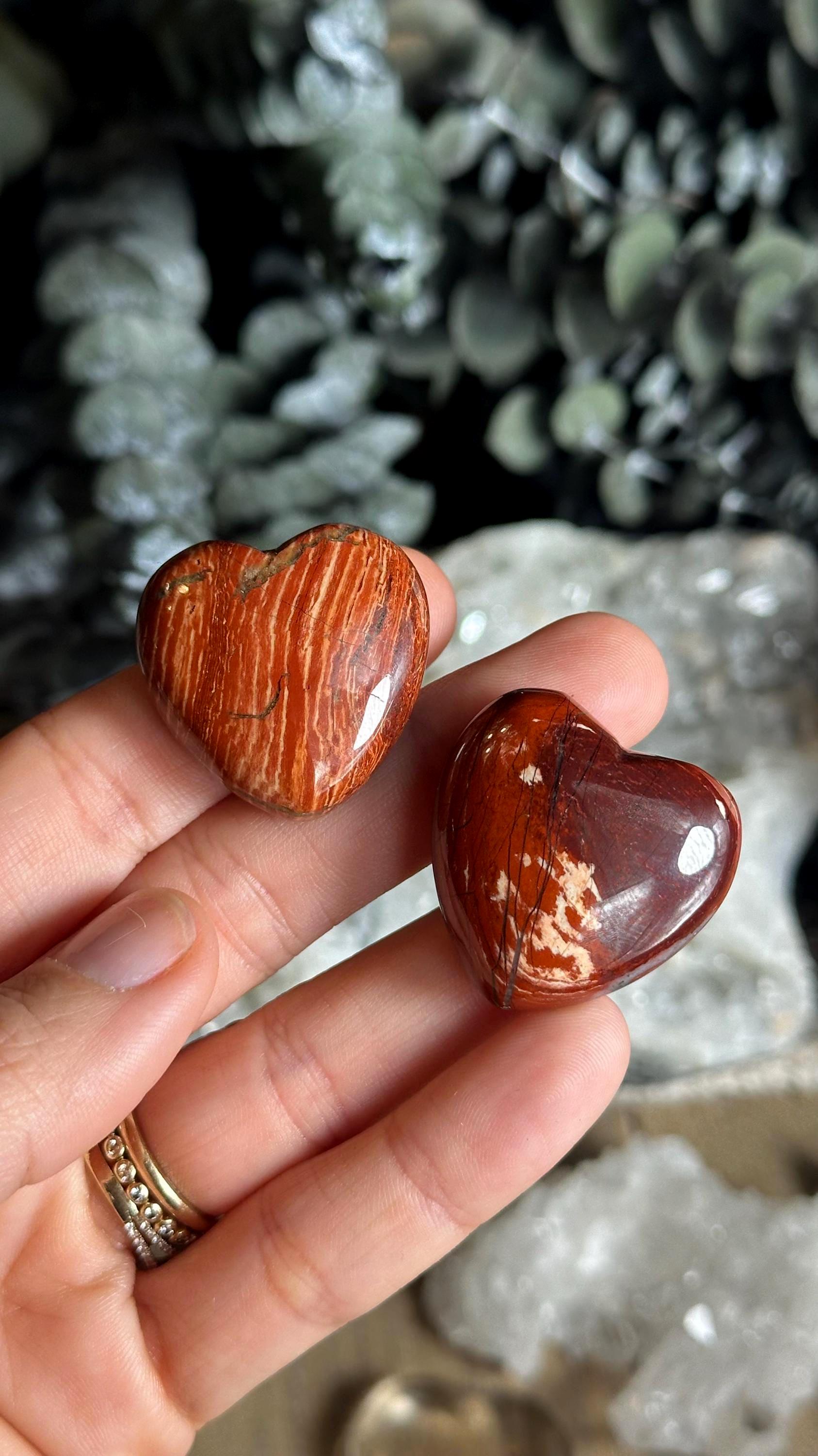 Small Red Jasper Heart, Healing Stone, Protection Stone