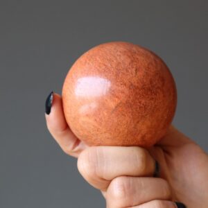 Red Jasper Sphere Matte Polished Natural Gemstone Fire Element Crystal Ball