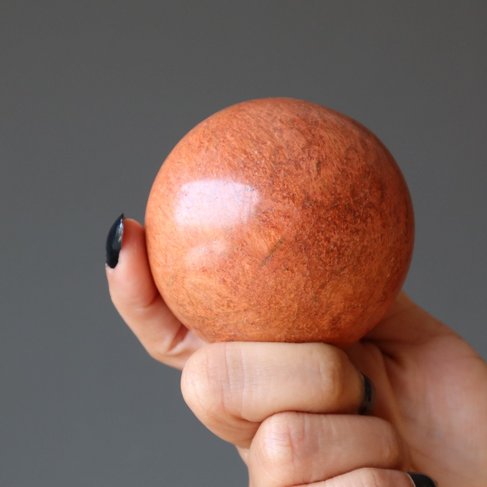 Red Jasper Sphere Matte Polished Natural Gemstone Fire Element Crystal Ball