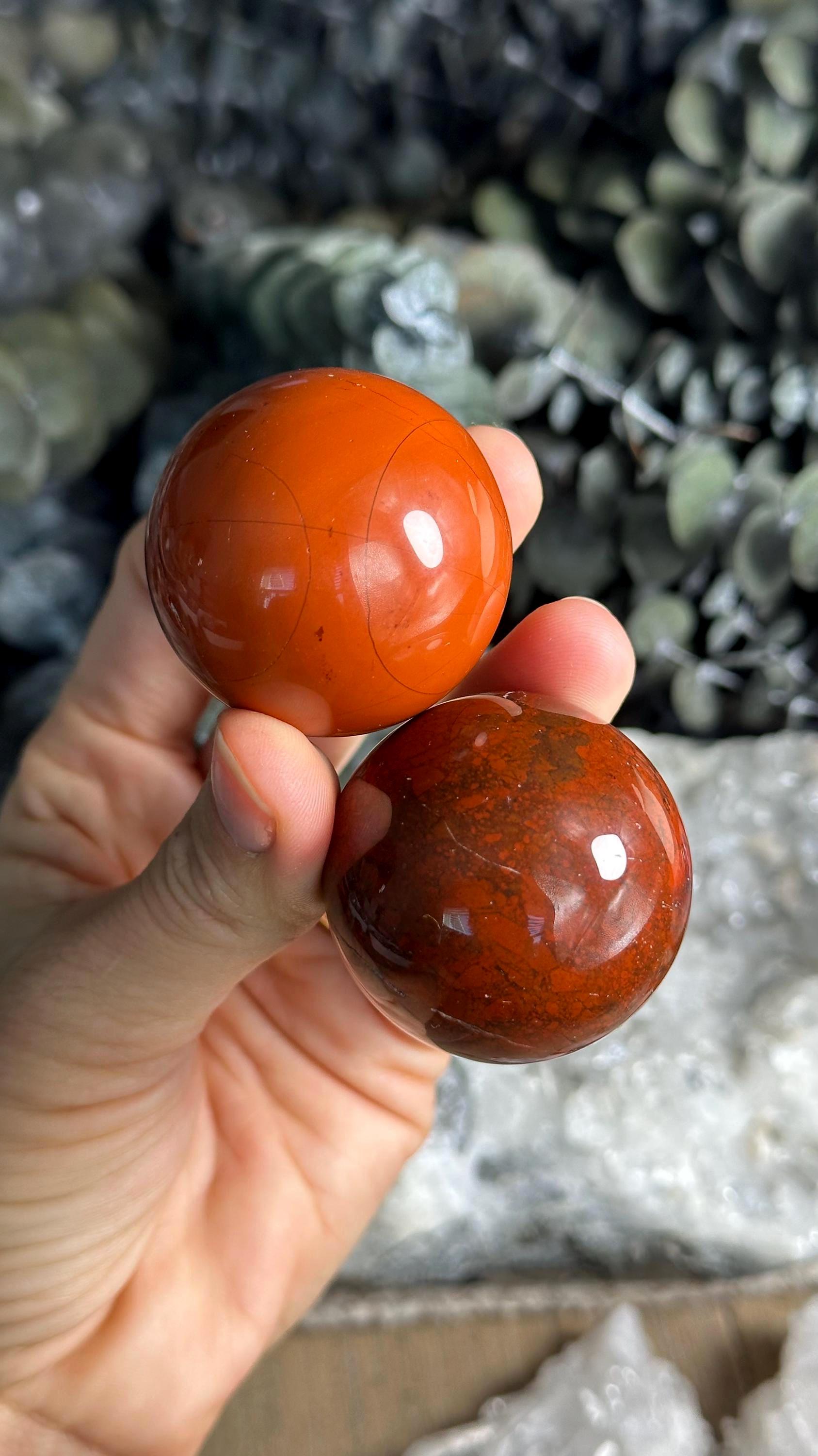 Red Jasper Sphere, Orb, 40mm, Sacral Chakra Stone