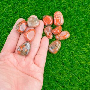 1 Pc Natural Red Jasper Medium Large Tumbled Stone- 0.8-1.5 Inch