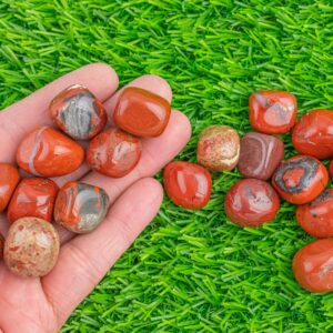 1 Pc Natural Red Jasper Medium Large Tumbled Stone- 0.8-1.5 Inch