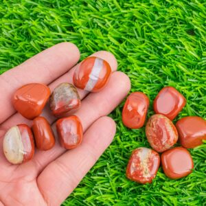 1 Pc Natural Red Jasper Medium Tumbled Stone- .5 Inch-1.25 Inch
