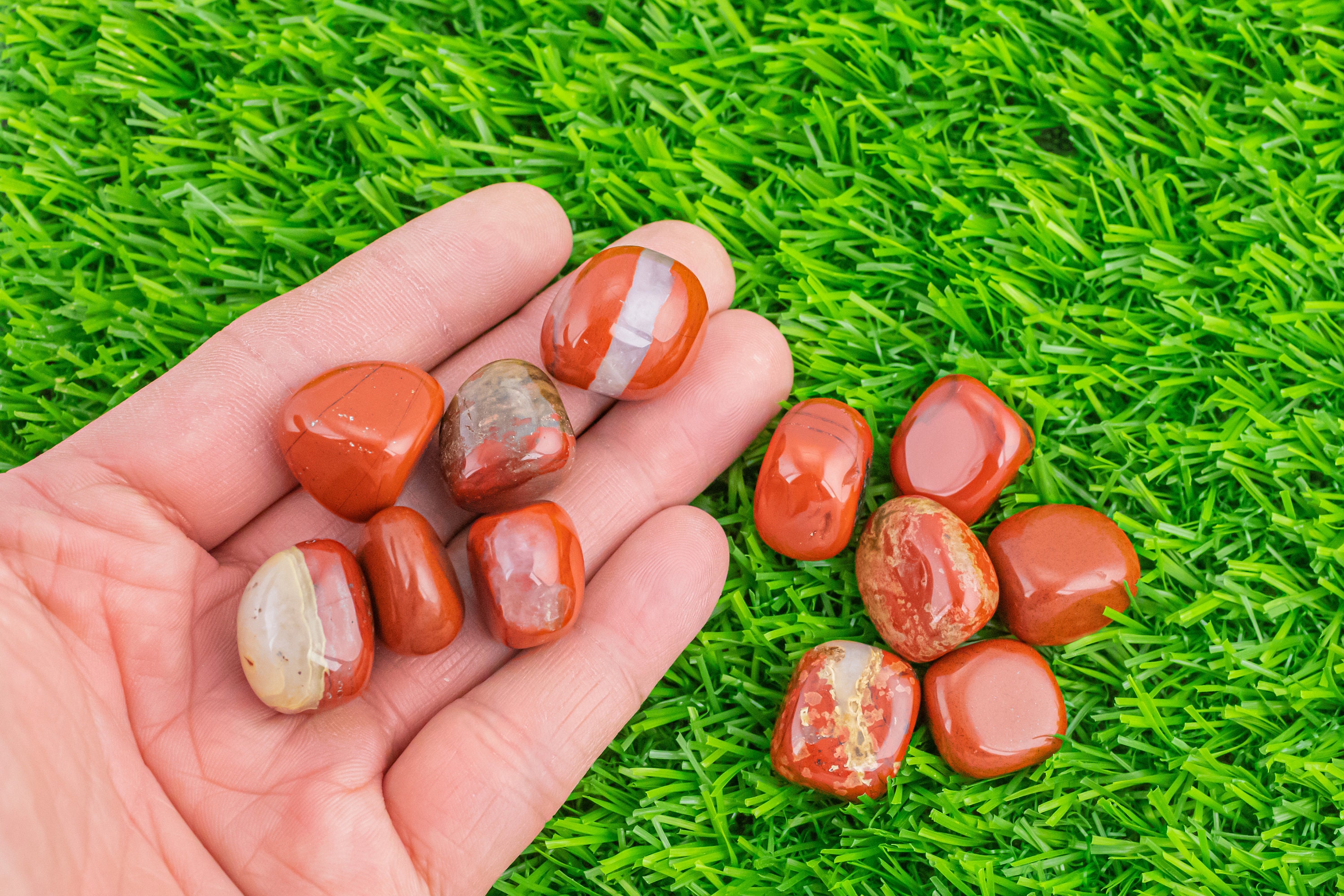1 Pc Natural Red Jasper Medium Tumbled Stone- .5 Inch-1.25 Inch