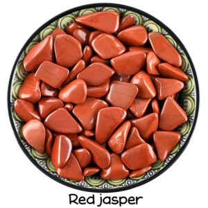 Set of 10 Red Jasper Tumbled Stones, Root Chakra Crystal Kit, Vitality And Altar Gem