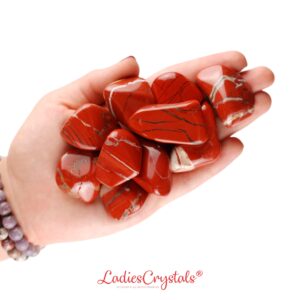 Red Jasper Tumbled Stone, Brick Red Earth Crystal, Endurance And Altar Ritual Gem