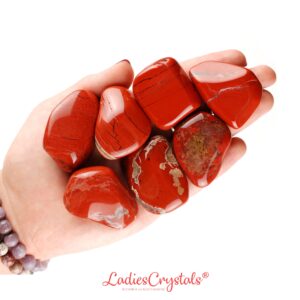 Red Jasper Tumbled Stone, Natural Gemstone, Vitality And Grounding Stone