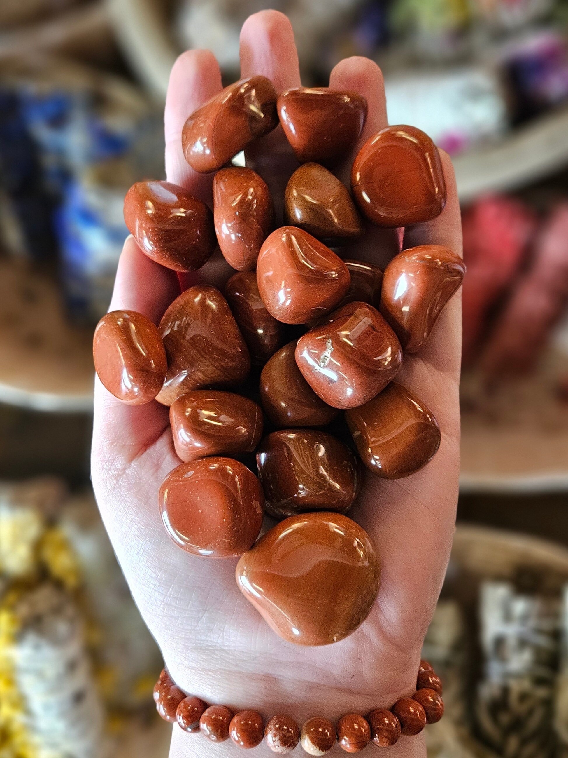 Red Jasper Tumbled Stone, One, Rock Hound, Base Chakra Stone