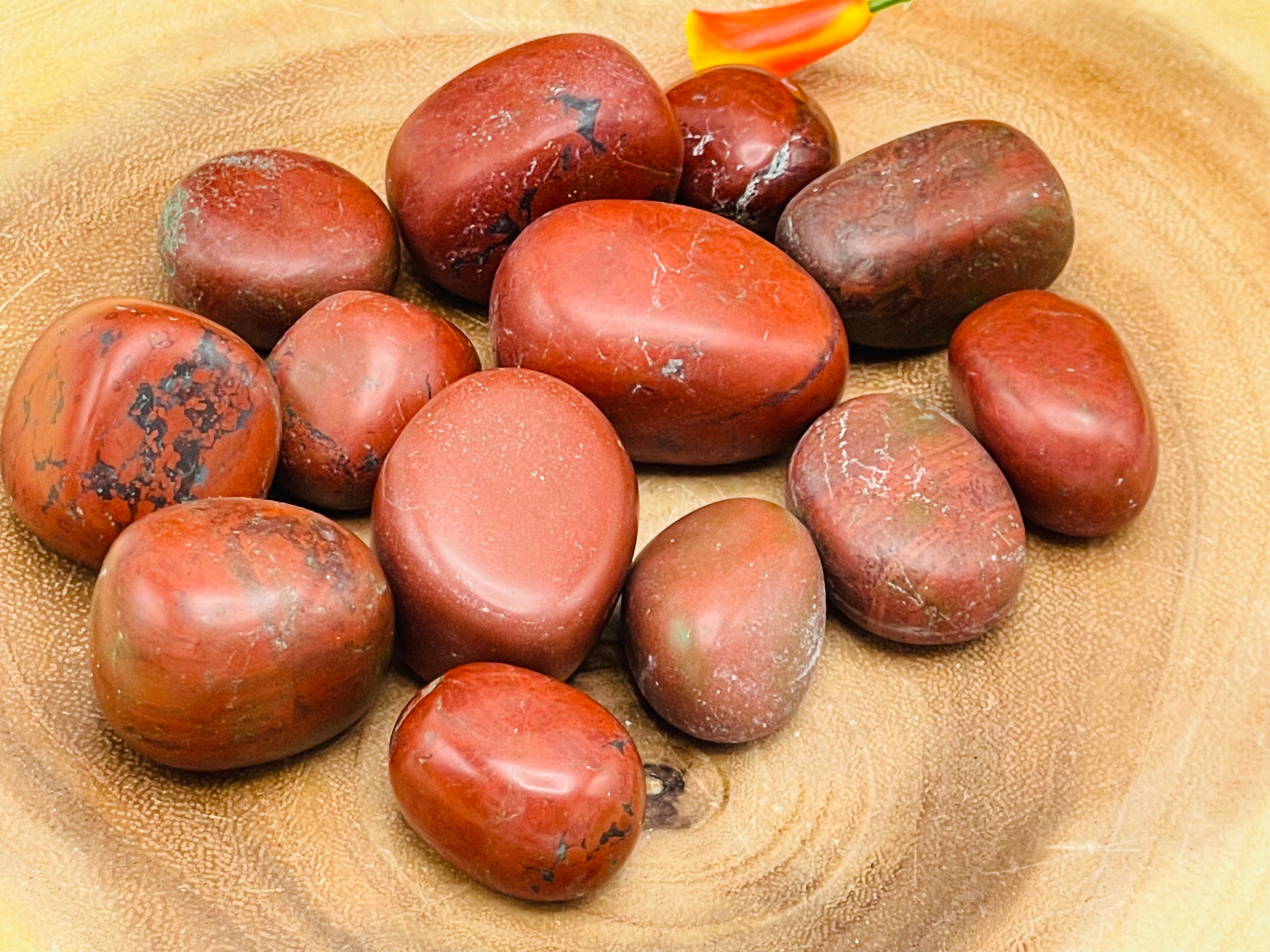 Red Jasper Tumbled Stone, Tumbled Polished Jasper Stones