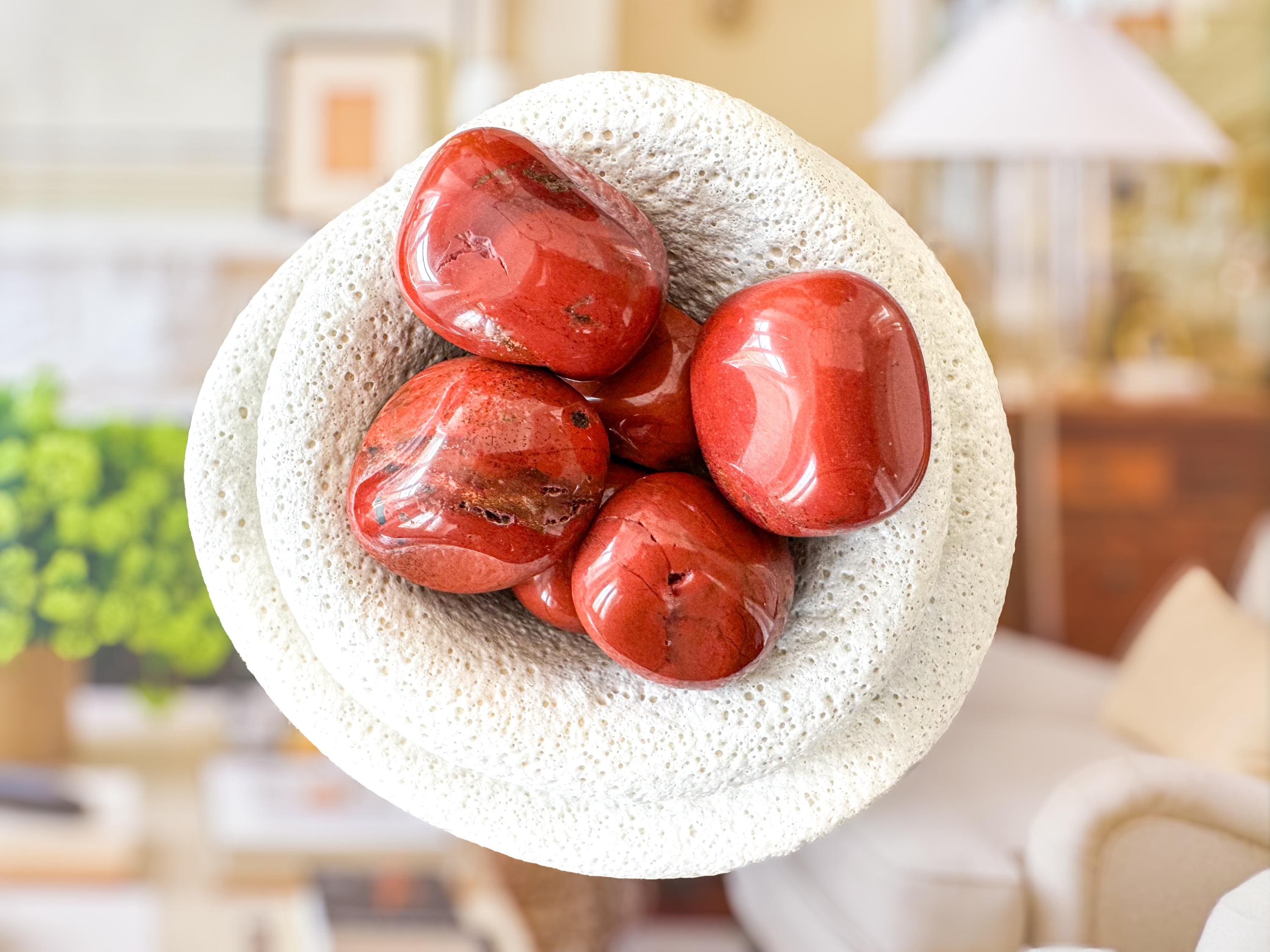 Red Jasper Tumbled Stones: Root Chakra Healing Crystals For Grounding