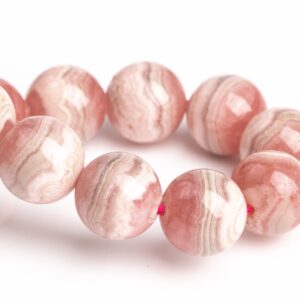 8-9MM Argentina Rhodochrosite Beads Pink Lace Bracelet Grade AA+ Genuine Natural Round Gemstone 6.5" (123342h-3003) 8-9MM Argentina Rhodochrosite Beads Pink Lace Bracelet Grade AA+ Genuine Natural Round Gemstone 6.5" (123342h-3003)
