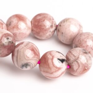 8-9MM Argentina Rhodochrosite Beads Gray Pink Bracelet Grade A+ Genuine Natural Round Gemstone 7" (123337h-3000) 8-9MM Argentina Rhodochrosite Beads Gray Pink Bracelet Grade A+ Genuine Natural Round Gemstone 7" (123337h-3000)