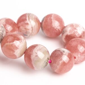 8-9MM Argentina Rhodochrosite Beads Pink Bracelet Grade AA Genuine Natural Round Gemstone 7" (123338h-3000) 8-9MM Argentina Rhodochrosite Beads Pink Bracelet Grade AA Genuine Natural Round Gemstone 7" (123338h-3000)