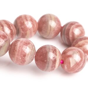 8-9MM Argentina Rhodochrosite Beads Gray Pink Lace Bracelet Grade AA Genuine Natural Round Gemstone 7" (123333h-3000) 8-9MM Argentina Rhodochrosite Beads Gray Pink Lace Bracelet Grade AA Genuine Natural Round Gemstone 7" (123333h-3000)