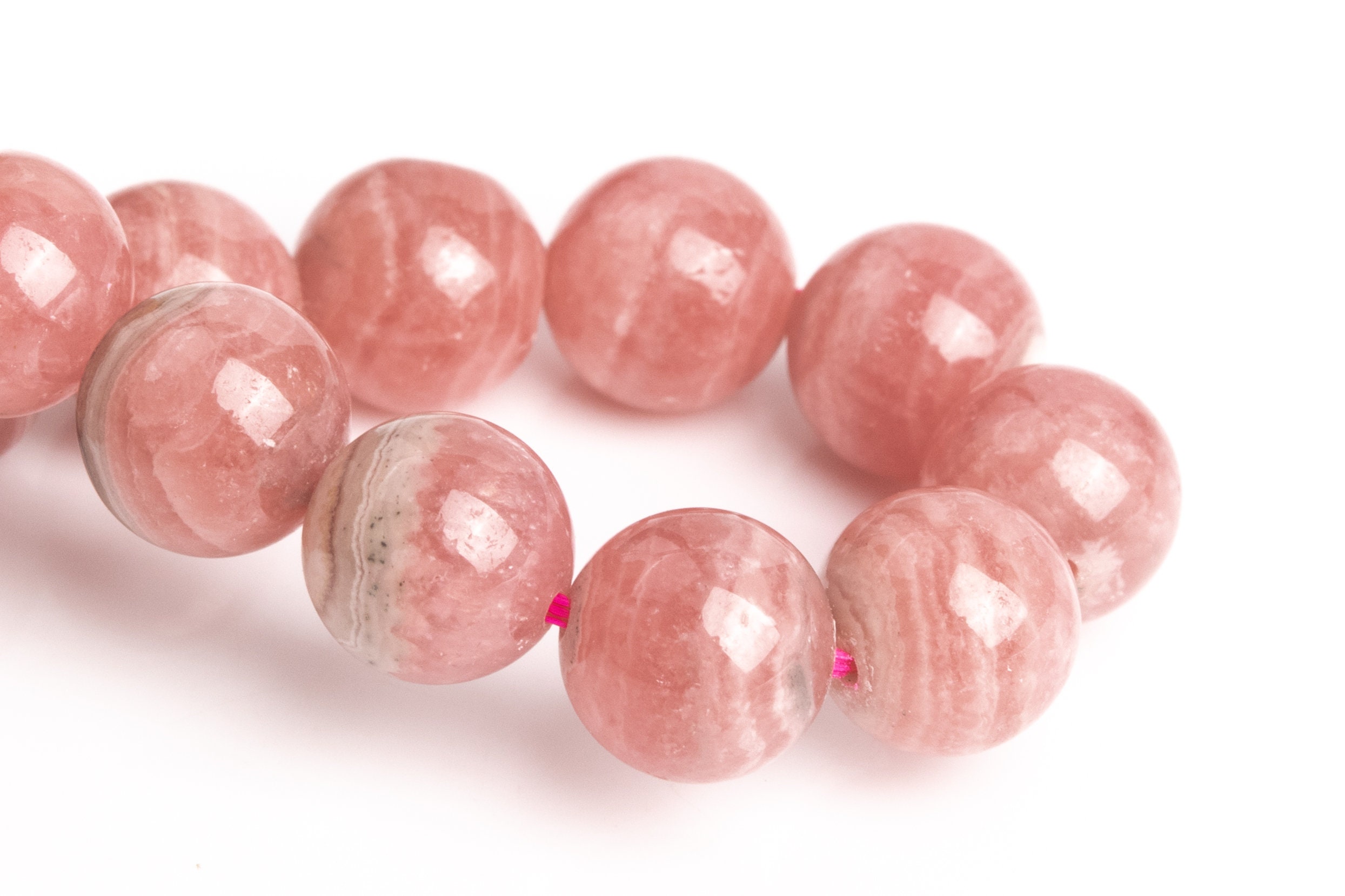 8-9mm Argentina Rhodochrosite Beads Pink Lace Bracelet Grade Aa+ Genuine Natural Round Gemstone 7" (123231h-2984) 8-9mm Argentina Rhodochrosite Beads Pink Lace Bracelet Grade Aa+ Genuine Natural Round Gemstone 7" (123231h-2984)