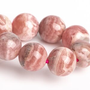 8MM Argentina Rhodochrosite Beads Pink Bracelet Grade AA Genuine Natural Round Gemstone 7" (123325h-2999) 8MM Argentina Rhodochrosite Beads Pink Bracelet Grade AA Genuine Natural Round Gemstone 7" (123325h-2999)