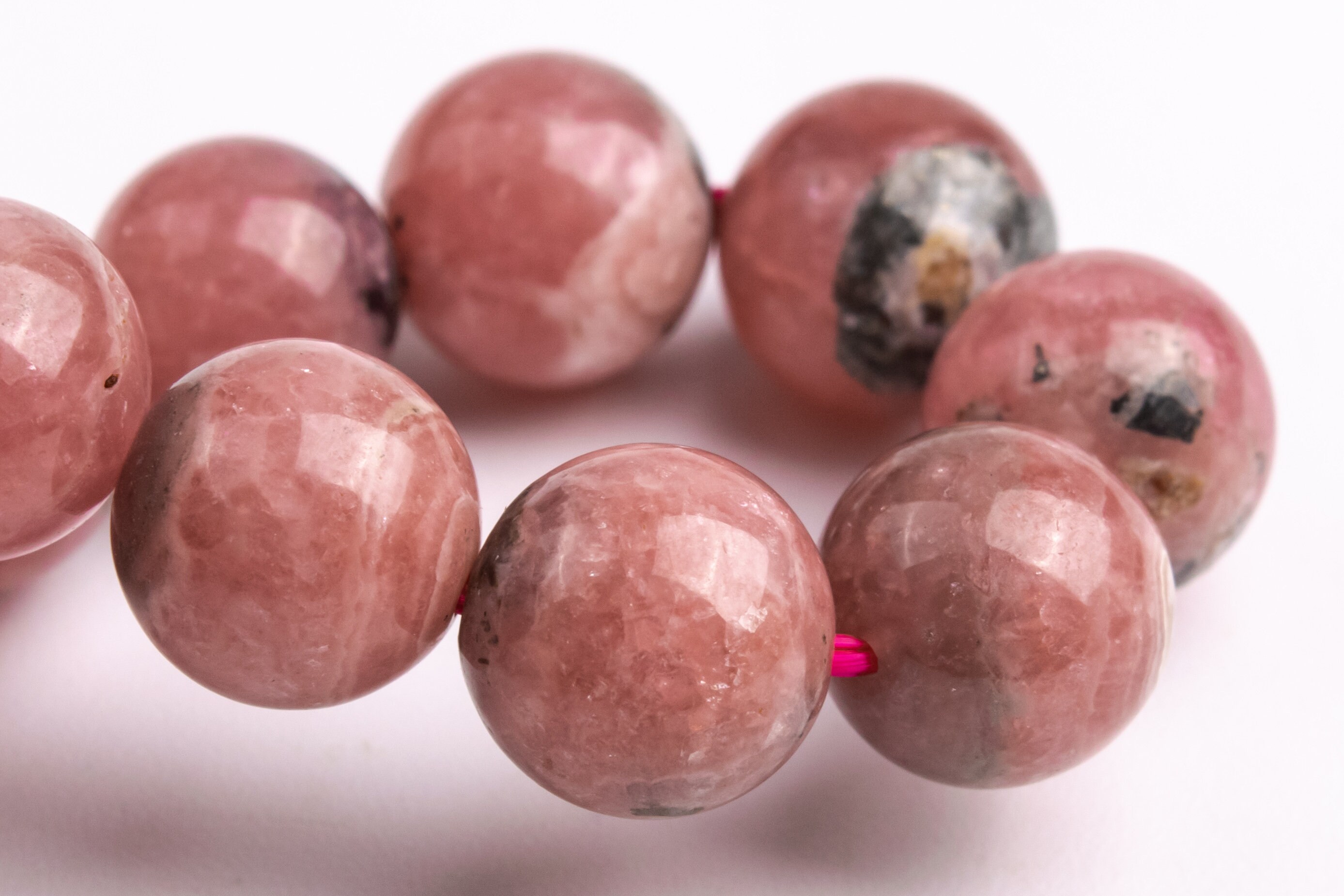 9-10mm Argentina Rhodochrosite Beads Bracelet Genuine Natural Round Gemstone 7" (123414h-1454) 9-10mm Argentina Rhodochrosite Beads Bracelet Genuine Natural Round Gemstone 7" (123414h-1454)
