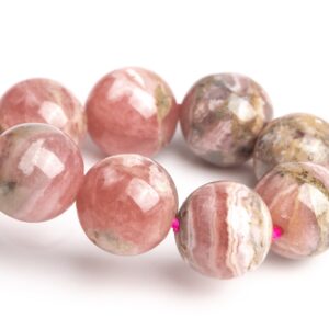 9MM Argentina Rhodochrosite Beads Pink Bracelet Grade A+ Genuine Natural Round Gemstone 7" (123386h-3003) 9MM Argentina Rhodochrosite Beads Pink Bracelet Grade A+ Genuine Natural Round Gemstone 7" (123386h-3003)