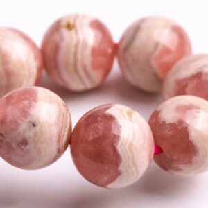 9MM Argentina Rhodochrosite Beads Milky Pink Bracelet Grade A Genuine Natural Round Gemstone 7" (123400h-1356) 9MM Argentina Rhodochrosite Beads Milky Pink Bracelet Grade A Genuine Natural Round Gemstone 7" (123400h-1356)