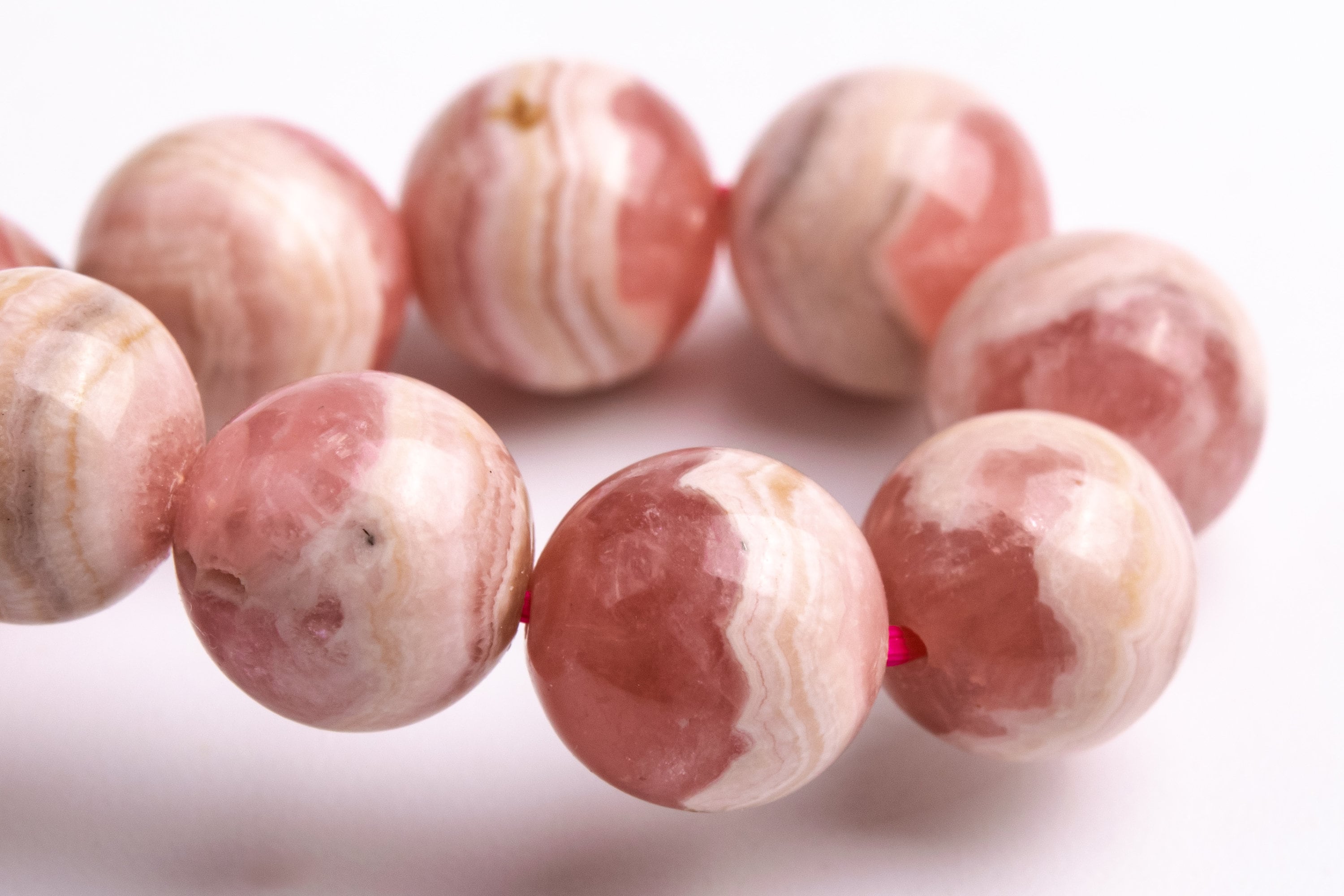 9mm Argentina Rhodochrosite Beads Milky Pink Bracelet Grade A Genuine Natural Round Gemstone 7" (123400h-1356) 9mm Argentina Rhodochrosite Beads Milky Pink Bracelet Grade A Genuine Natural Round Gemstone 7" (123400h-1356)