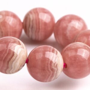 Argentina Rhodochrosite Beads 6.5"/7" Bracelet Genuine Natural Round Gemstone Beads Argentina Rhodochrosite Beads 6.5"/7" Bracelet Genuine Natural Round Gemstone Beads